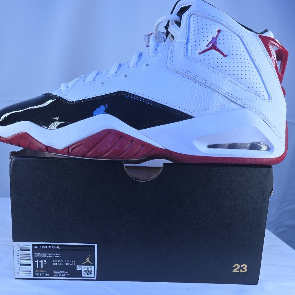 Jordan B'LOYAL in White and Red High-Top